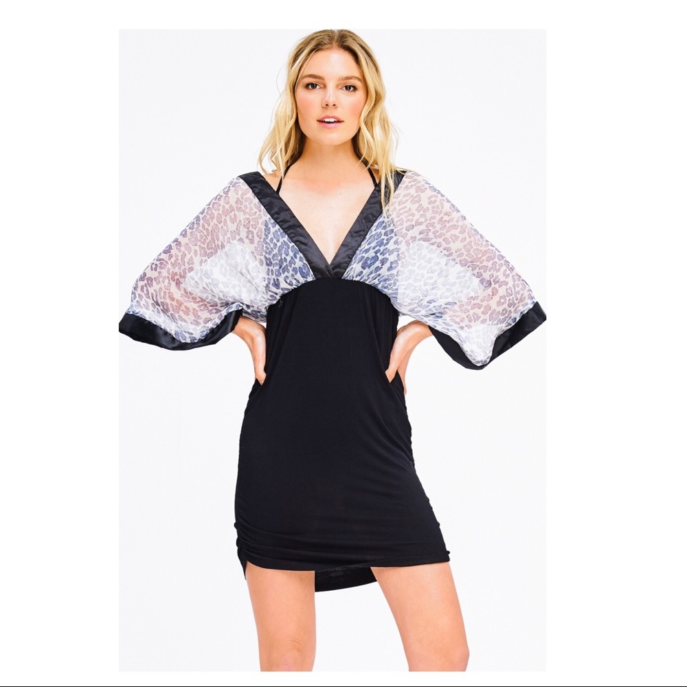 Black Chiffon Halter Dress
